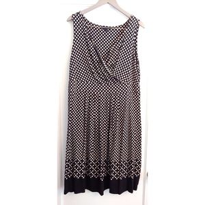 Lands' End Polka Dot Sleeveless Dress - Size 1X